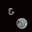 Boucles d'oreilles puces avec zircon 6