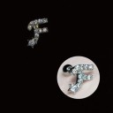 Boucles d'oreilles puces avec zircon 7