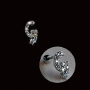 Boucles d'oreilles puces avec zircon 8
