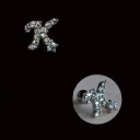 Boucles d'oreilles puces avec zircon 12