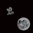 Boucles d'oreilles puces avec zircon 13