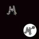 Boucles d'oreilles puces avec zircon 14