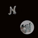 Boucles d'oreilles puces avec zircon 15
