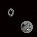 Boucles d'oreilles puces avec zircon 16