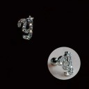 Boucles d'oreilles puces avec zircon 26