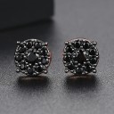 Boucles d'oreilles puces avec zirconiums G2533 2