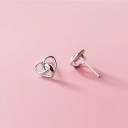 Boucles d'oreilles puces en forme de cœur G376 4