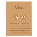 Boucles d'oreilles puces pour femmes signe astrologique 14