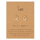 Boucles d'oreilles puces pour femmes signe astrologique 12