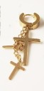 Boucles d'oreilles punk avec croix J2248 6