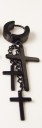 Boucles d'oreilles punk avec croix J2248 5