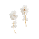 Boucles d'oreilles punk créatives 13 x 5 cm Fleur pendante Bijoux élégants pour femmes Accessoire de mode pour fête et festival 3