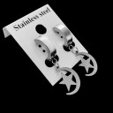 Boucles d'oreilles rondes avec pendentif G1244 4