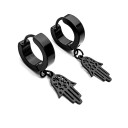 Boucles d'oreilles rondes avec pendentif G1244 8