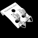 Boucles d'oreilles rondes avec pendentif G2496 25