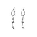 Boucles d'oreilles rondes avec pendentif G2535 6