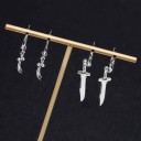 Boucles d'oreilles rondes avec pendentif G2535 3