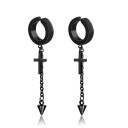 Boucles d'oreilles rondes avec pendentif G651 4