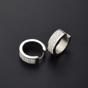 Boucles d'oreilles rondes avec zircon 7
