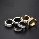 Boucles d'oreilles rondes avec zircon 1