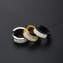 Boucles d'oreilles rondes avec zircon 4