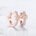 Boucles d'oreilles rondes en cœur pour femmes R128 5