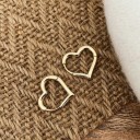 Boucles d'oreilles rondes en forme de cœur pour femmes G658 7