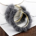 Boucles d'oreilles rondes en velours pour femmes 11