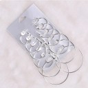 Boucles d'oreilles rondes pour femmes 6 paires 2