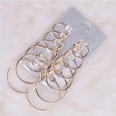 Boucles d'oreilles rondes pour femmes 6 paires 1