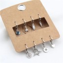 Boucles d'oreilles rondes pour femmes 8 pcs 3