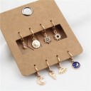 Boucles d'oreilles rondes pour femmes 8 pcs 4