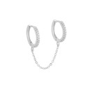 Boucles d'oreilles rondes pour femmes à deux trous 3