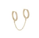 Boucles d'oreilles rondes pour femmes à deux trous 2