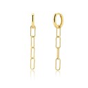 Boucles d'oreilles rondes pour femmes avec chaîne A3157 7