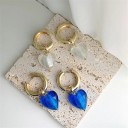 Boucles d'oreilles rondes pour femmes avec cœur 1