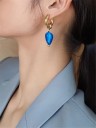 Boucles d'oreilles rondes pour femmes avec cœur 5