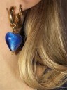Boucles d'oreilles rondes pour femmes avec cœur 6