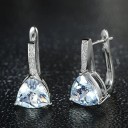 Boucles d'oreilles rondes pour femmes avec cristal 2