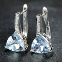 Boucles d'oreilles rondes pour femmes avec cristal 4