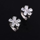 Boucles d'oreilles rondes pour femmes avec des cristaux 7