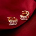 Boucles d'oreilles rondes pour femmes avec des cristaux 1
