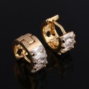 Boucles d'oreilles rondes pour femmes avec des cristaux 2