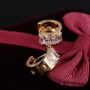 Boucles d'oreilles rondes pour femmes avec des cristaux 3