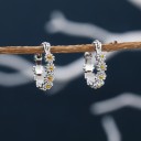Boucles d'oreilles rondes pour femmes avec des fleurs G691 5