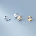 Boucles d'oreilles rondes pour femmes avec des fleurs G824 2