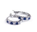 Boucles d'oreilles rondes pour femmes avec des pierres 3