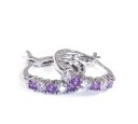 Boucles d'oreilles rondes pour femmes avec des pierres 5