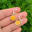 Boucles d'oreilles rondes pour femmes avec des smileys 15