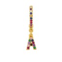 Boucles d'oreilles rondes pour femmes avec lettres 4